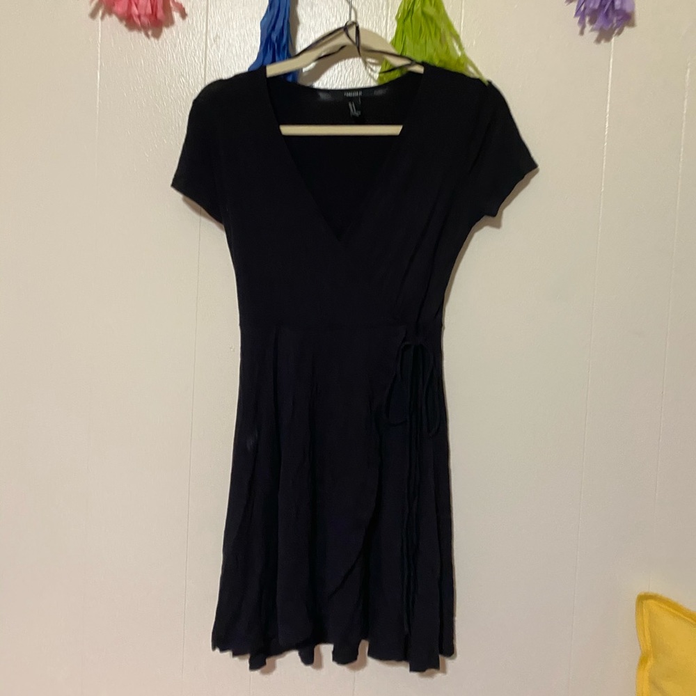 black swing dress